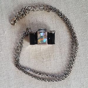Rhinestone camera pendant costume necklace